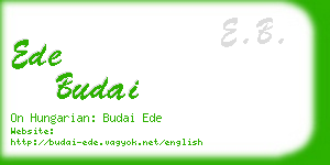 ede budai business card